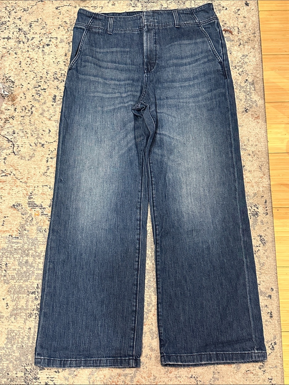Pilcro Wide Leg Dark Blue Jeans